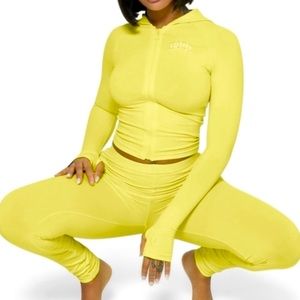 Yellow yoga track suit SET